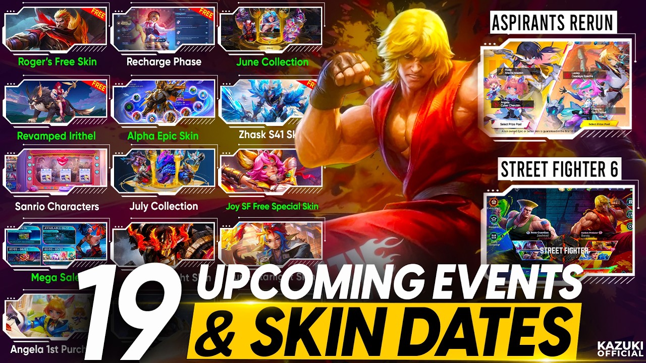 19 UPCOMING EVENT & SKINS | STREET FIGHTER | ASPIRANTS UNITE | SANRIO RESALE | MEGA SALE & MANY MORE