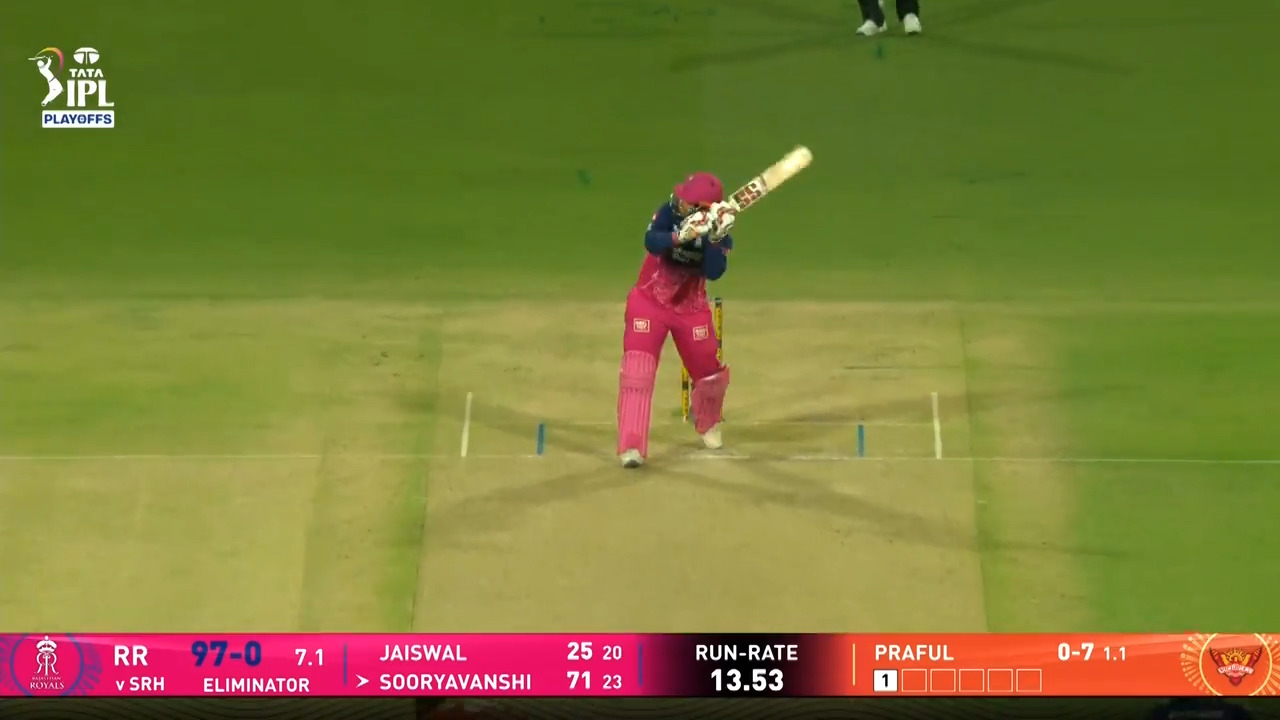 IPL 2026 Eliminator: SRH vs RR - Vaibhav Sooryavanshi Six