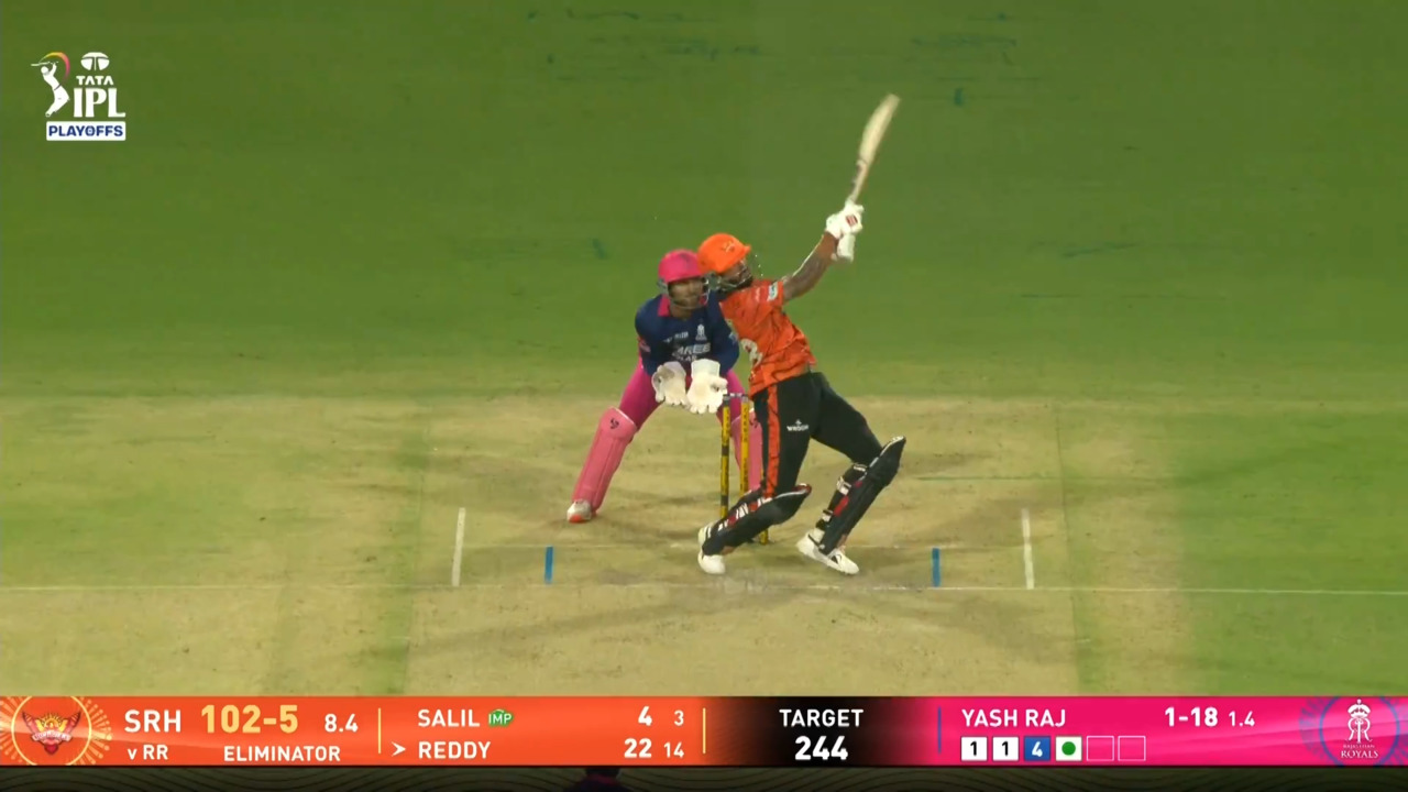 IPL 2026 Eliminator: SRH vs RR - Nitish Kumar Reddy Six