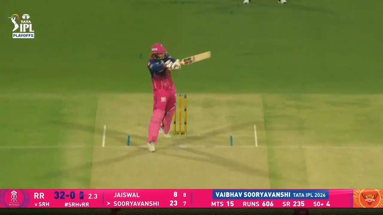 IPL 2026 Eliminator: SRH vs RR - Vaibhav Sooryavanshi Six