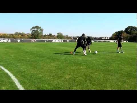 Soccer shooting exercise | 1 v 1 attacking drill | Nike Academy background
