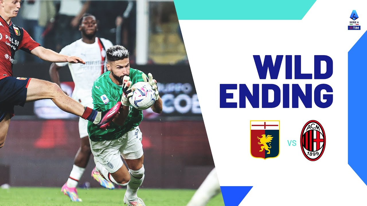 Giroud puts on the gloves and saves Milan! | Wild Ending | Genoa-Milan | Serie A 2023/24 background