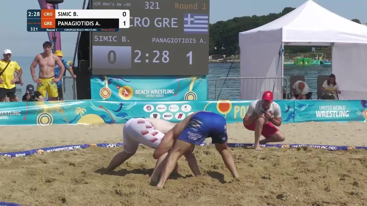 Blago SIMIC (CRO) vs. Anastasios PANAGIOTIDIS (GRE) • Round 1 • Men's BW +90Kg background