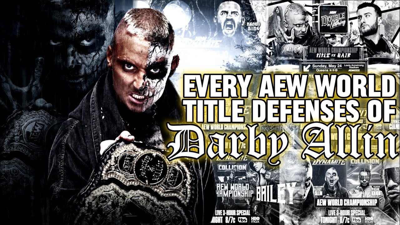 Every Darby Allin AEW World Title Defenses background