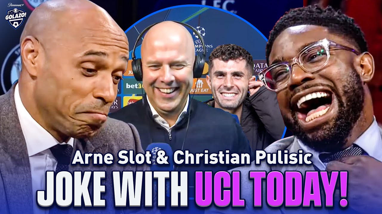 Slot & Pulisic joke with Micah, Titi & Carra after their UCL wins! | UCL Today | CBS Sports backdrop