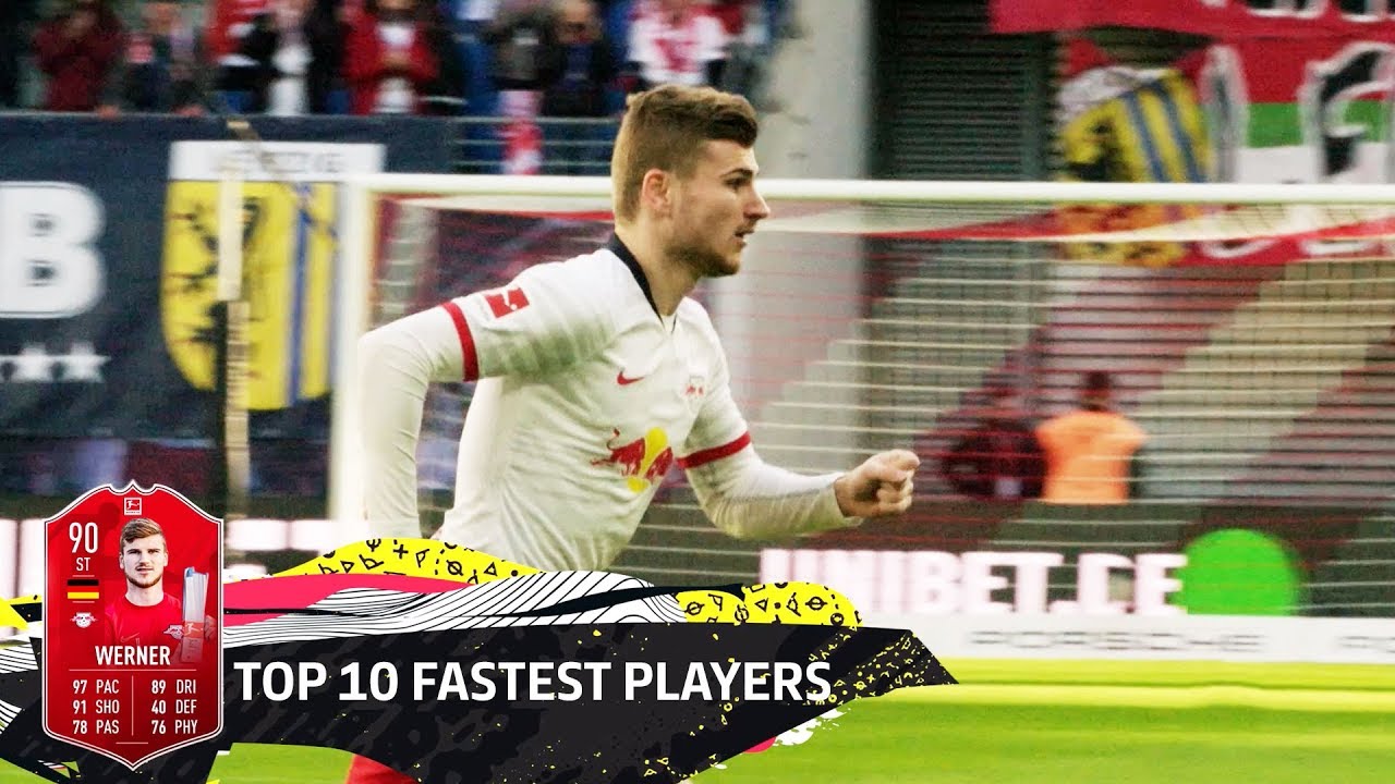 Top 10 Fastest Players - EA SPORTS FIFA 20 - Werner, Davies, Haaland & More backdrop