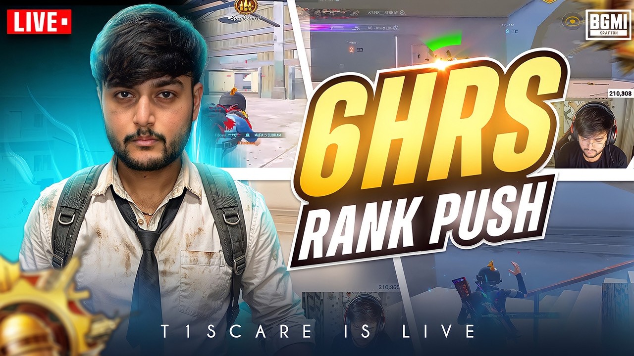 PROMOTION MATCHES 20 FPS CONQUEROR IN 6 HOURS | T1SCARE IS LIVE BGMI💀IPAD PRO BGMI #bgmi #bgmilive