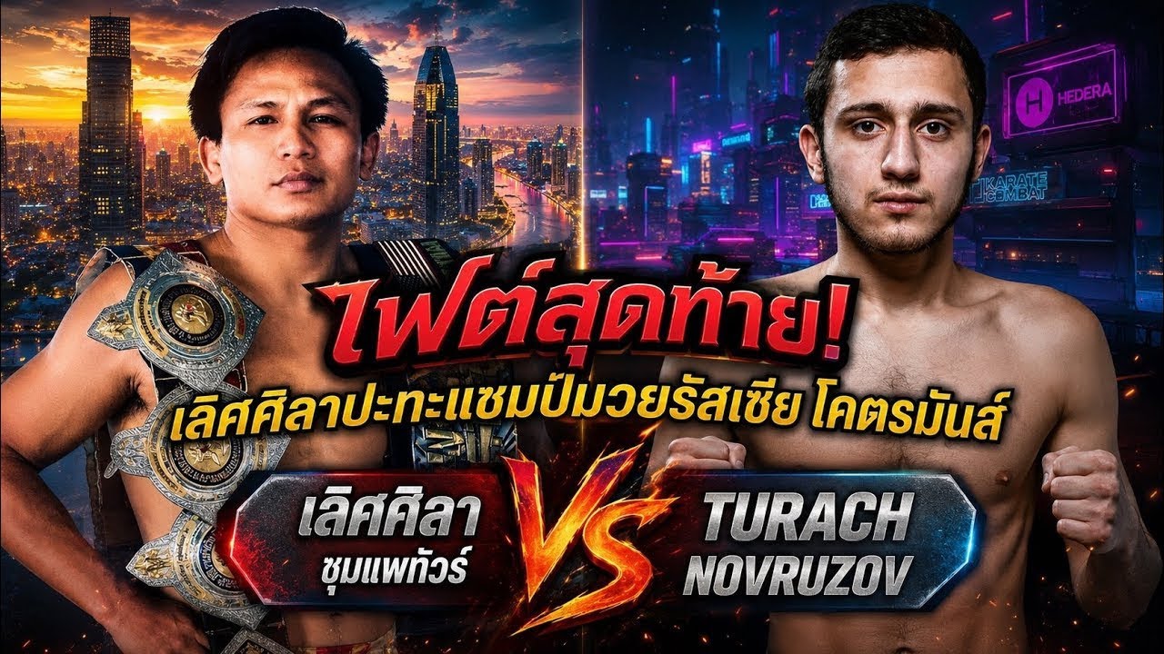 ไฟต์สุดท้าย! เลิศศิลาปะทะแชมป์มวยรัสเซีย โคตรมันส์ เลิศศิลา ชุมแพทัวร์ vs Turach Novruzov