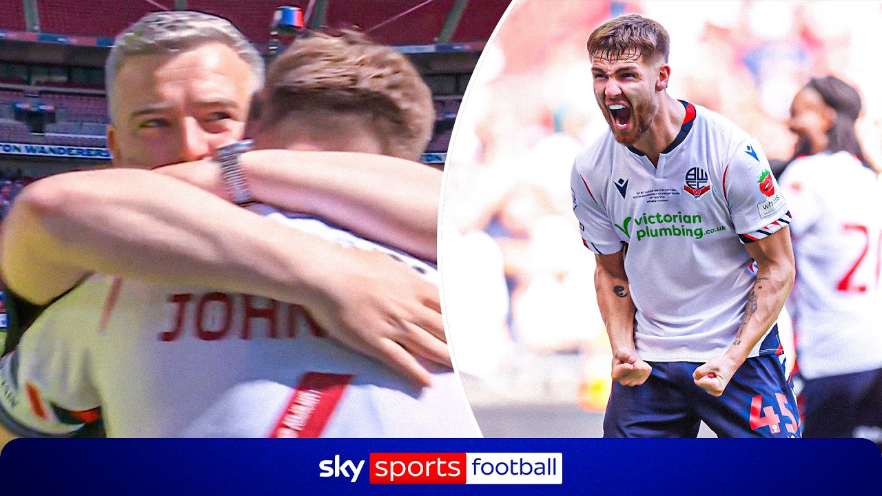 Full-time SCENES as Bolton are promoted to the Championship! 🔥