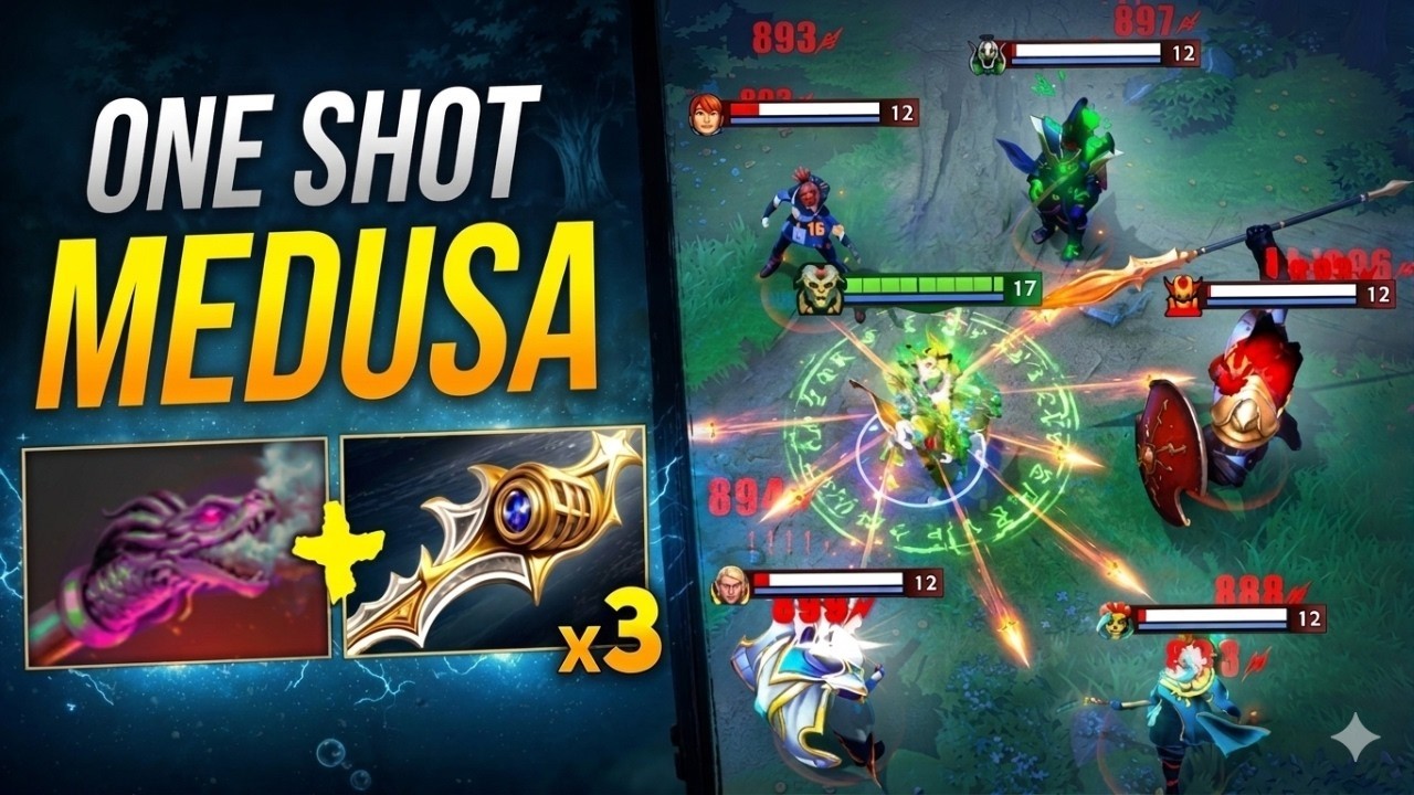 This Item Is OP For Medusa 🔥🔥🔥Extra 2 Targets 41 Kills | Dota 2 Ga,meplay