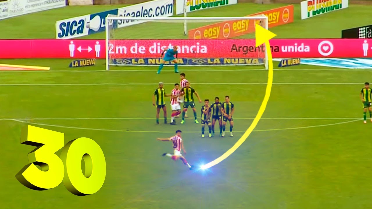 30 CRAZY Free Kicks In Football 2021 background