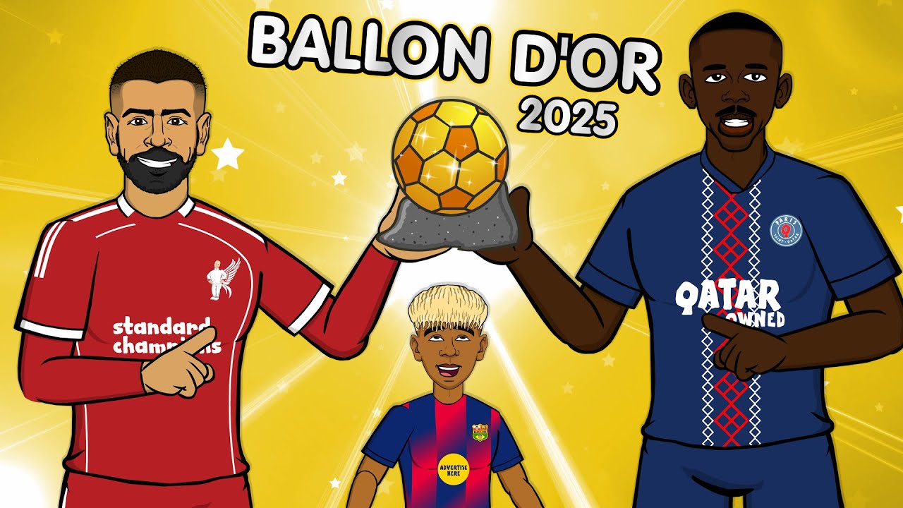 BALLON D'OR RAP BATTLE 2025🏆 Dembele vs Yamal vs Salah background