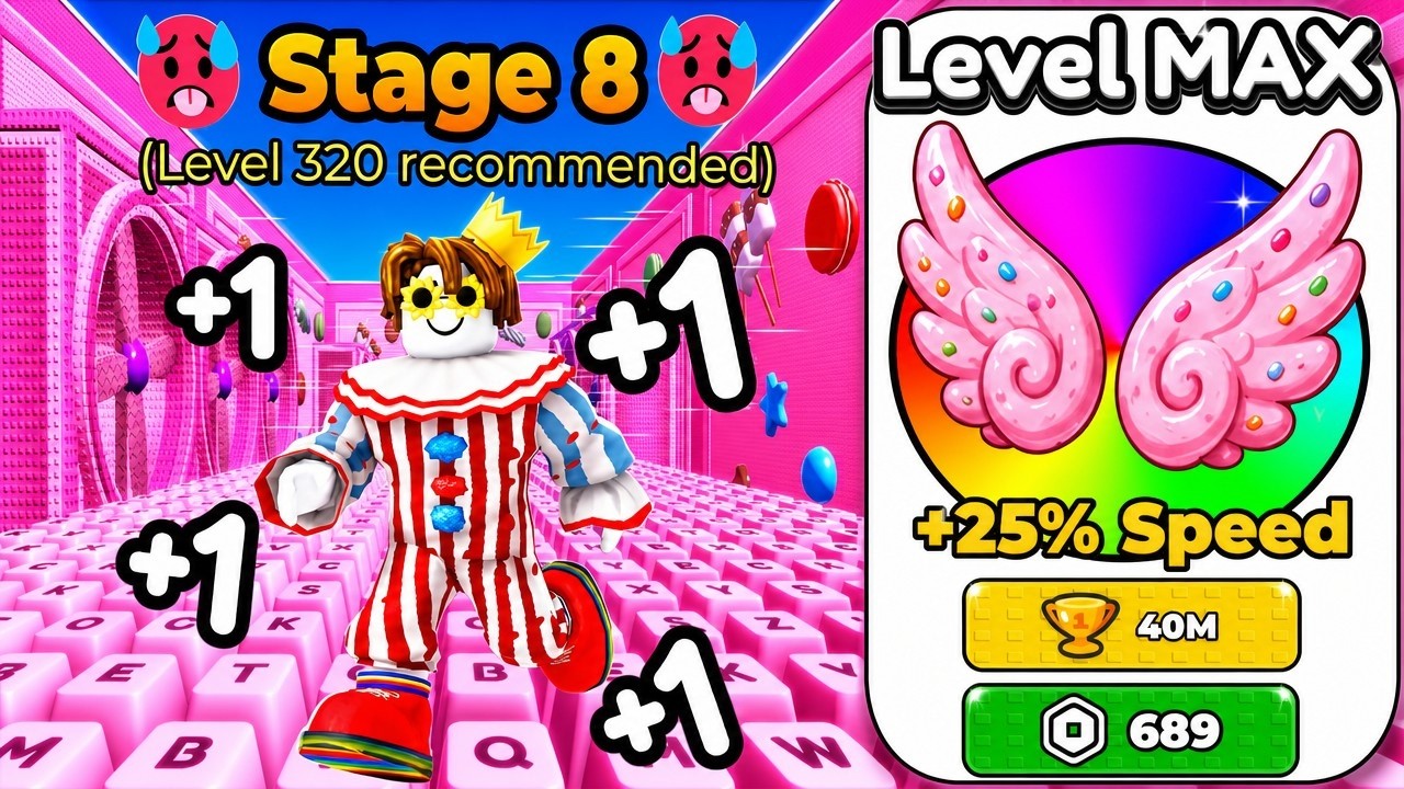 Beating STAGE 8 in +1 Speed Keyboard Escape! (Roblox)