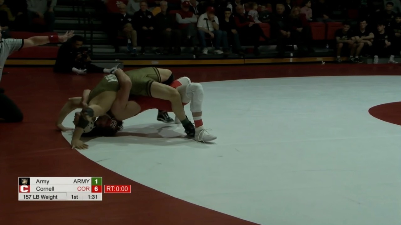 157lbs Meyer Shapiro (Cornell) vs Joseph Antonio (Army) background