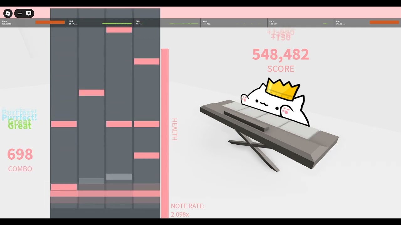 roblox bongo cat!mania insane personal best run background