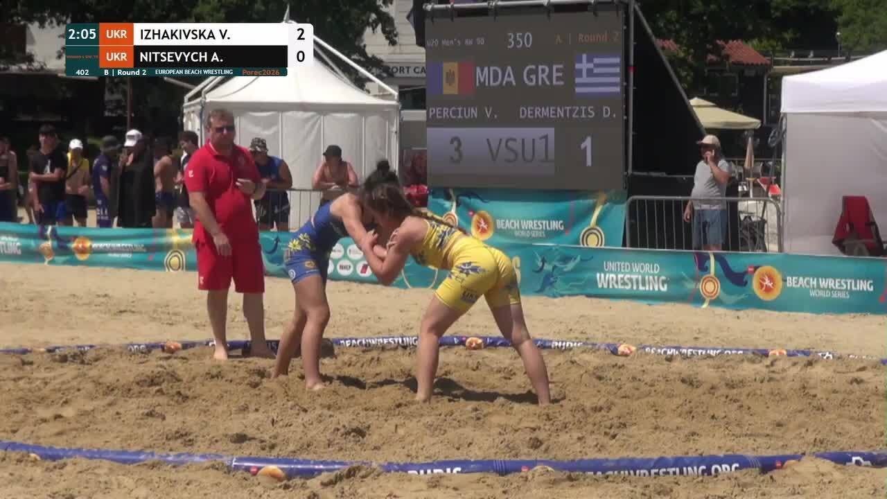 Valeriia IZHAKIVSKA (UKR) vs. Anna NITSEVYCH (UKR) • B | Round 2 • Women's BW 70Kg background