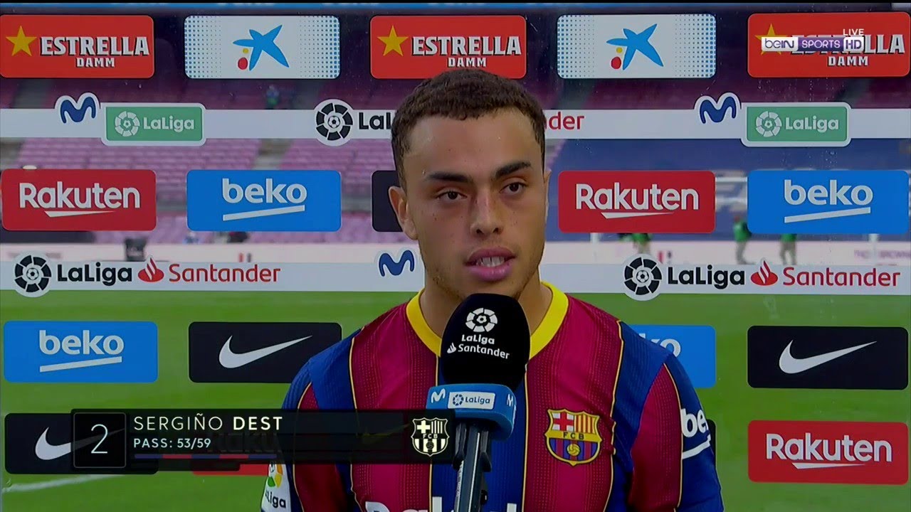 Sergiño Dest - "It's just too bad that we lost, it was my first Clásico" background