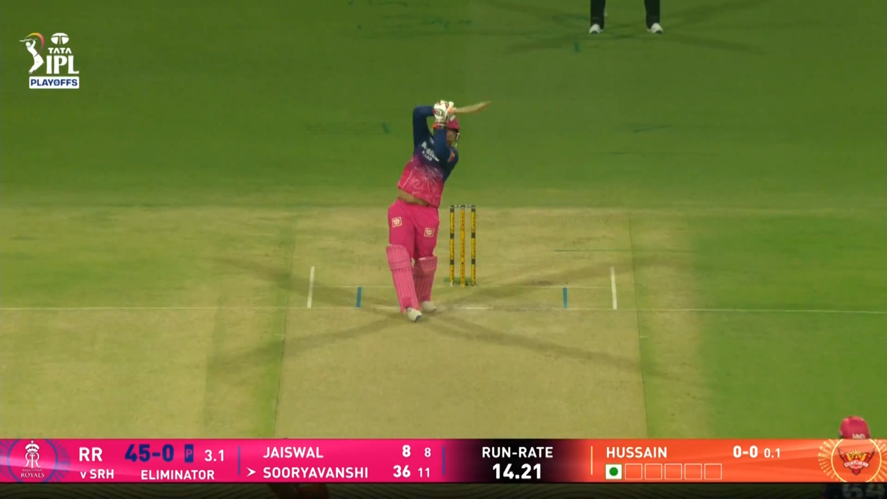 IPL 2026 Eliminator: SRH vs RR - Vaibhav Sooryavanshi Six