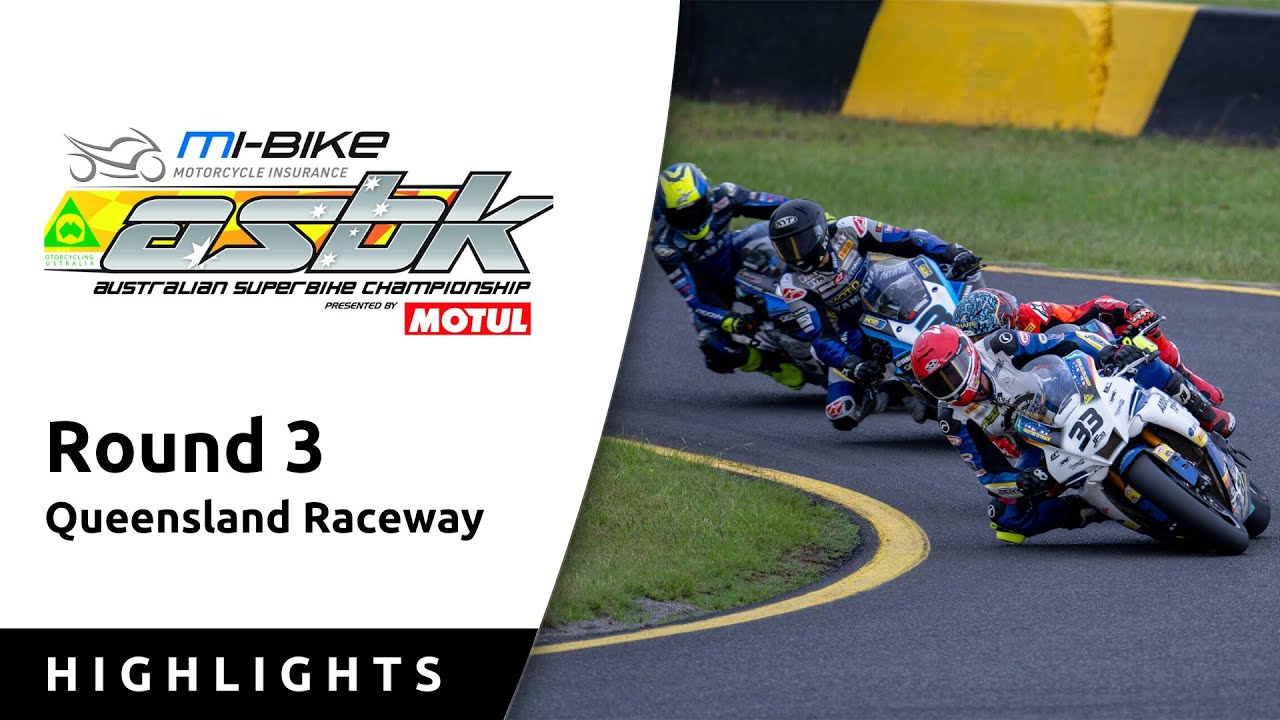 Round 3 Highlights | QLD Raceway - ASBK 2025 background