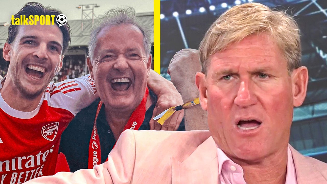 Simon Jordan REACTS to Piers Morgan CELEBRATING with Arsenal Stars ON THE PITCH after Trophy Lift!