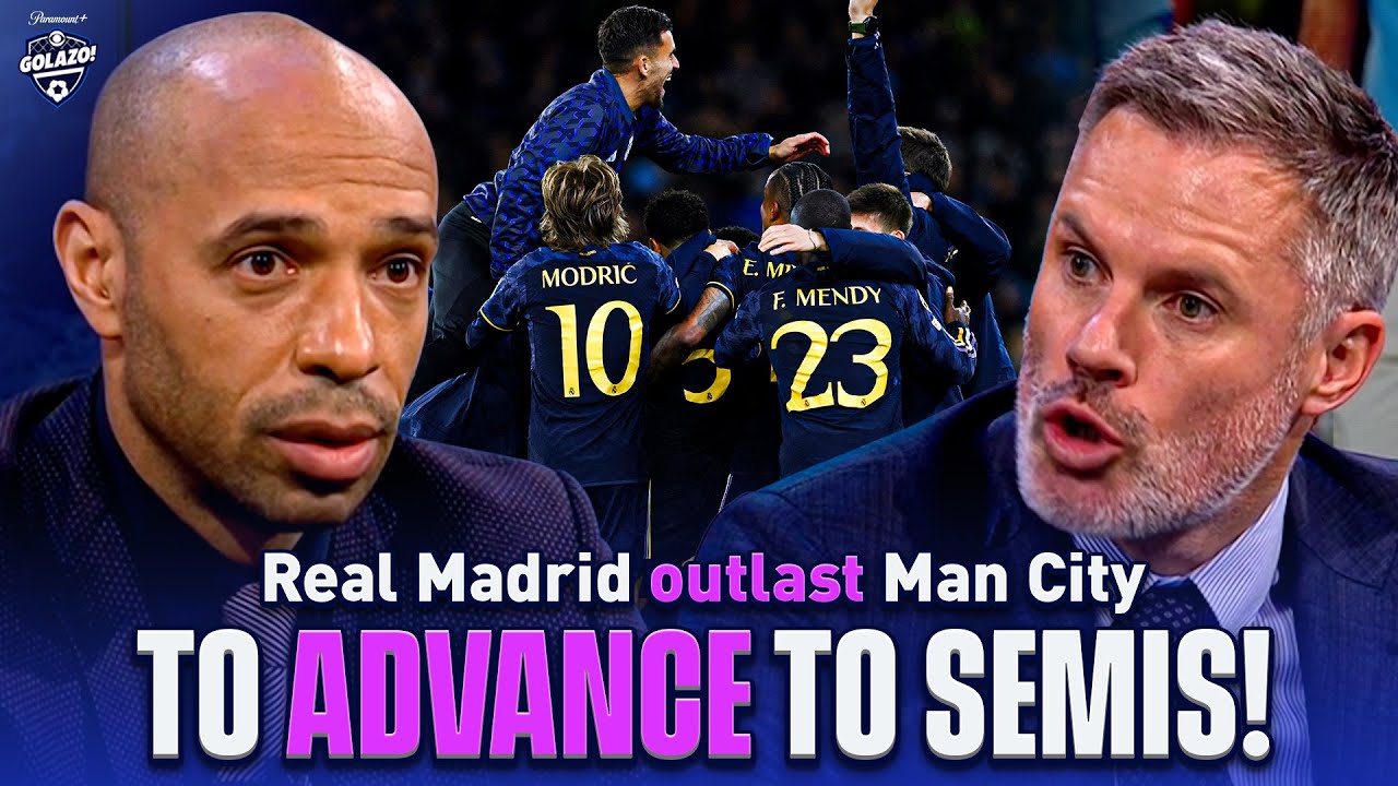 Henry, Micah & Carragher REACT after dramatic Man City-Real Madrid pens! | UCL Today | CBS Sports background