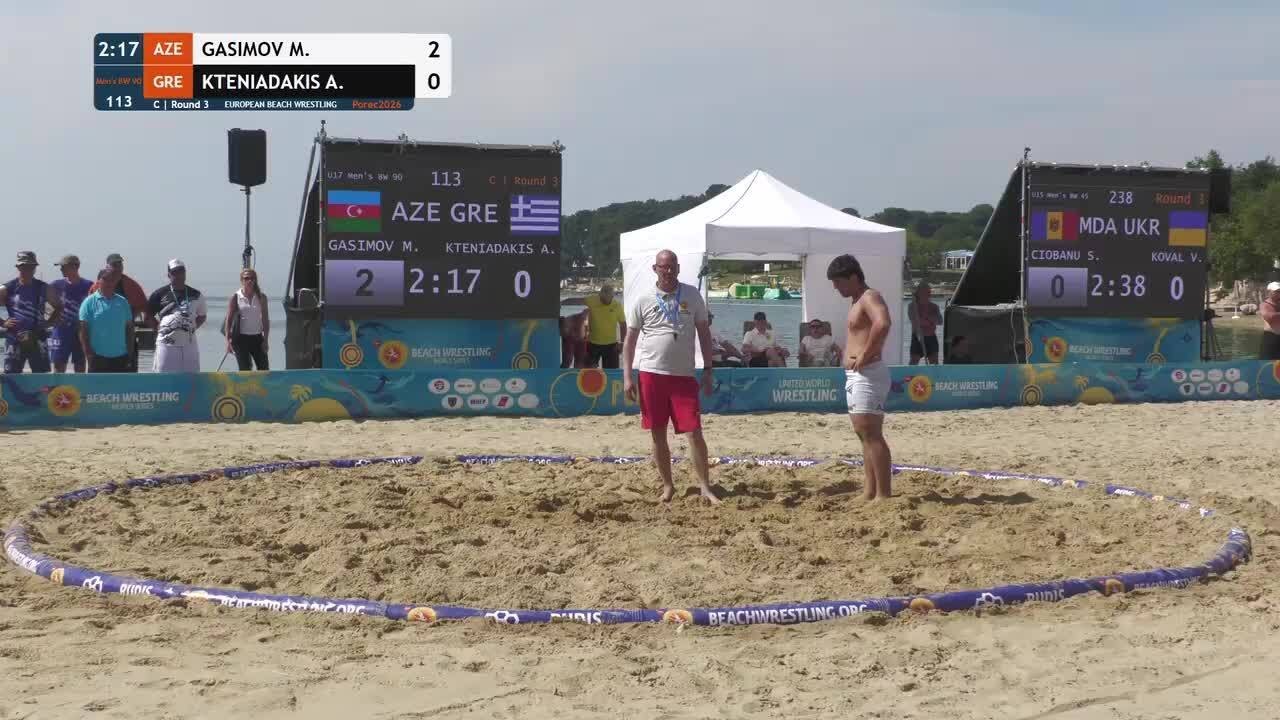 Mohlat GASIMOV (AZE) vs. Andreas KTENIADAKIS (GRE) • C | Round 3 • Men's BW 90Kg background
