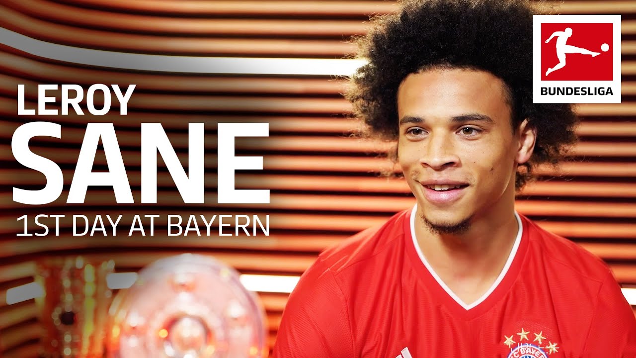 Leroy Sane's First Day at FC Bayern München backdrop