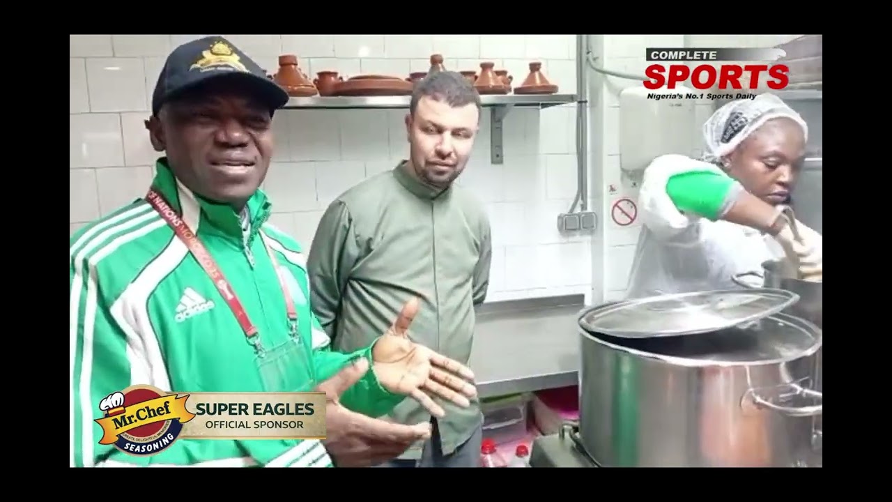 Nigerian Delicacies Power Eagles In Fez — Quick Tour Of Team's Kitchen, Dinning Area background