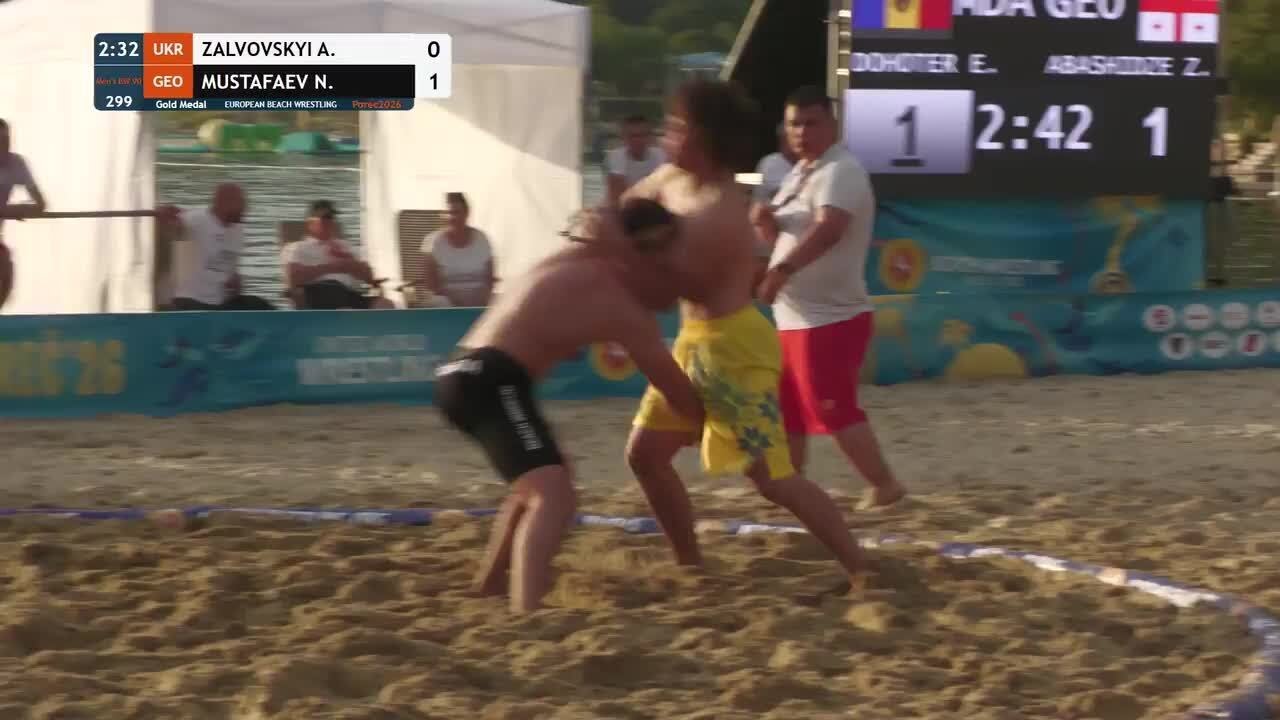 Artem ZALVOVSKYI (UKR) vs. Nuradin MUSTAFAEV (GEO) • Gold Medal • Men's BW 90Kg background
