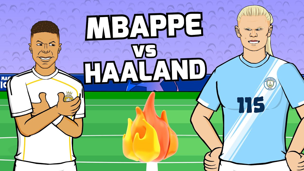 MBAPPE vs HAALANDЁЯФе Football Challenges! (Real Madrid vs Man City) background
