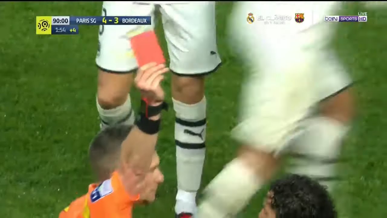 Neymar Jr. Red Card vs Bordeaux background