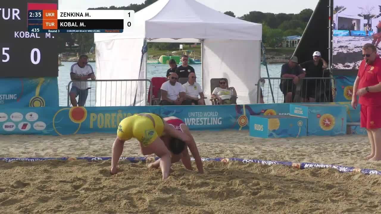 Mariia ZENKINA (UKR) vs. Melisa KOBAL (TUR) • Round 3 • Women's BW +70Kg background