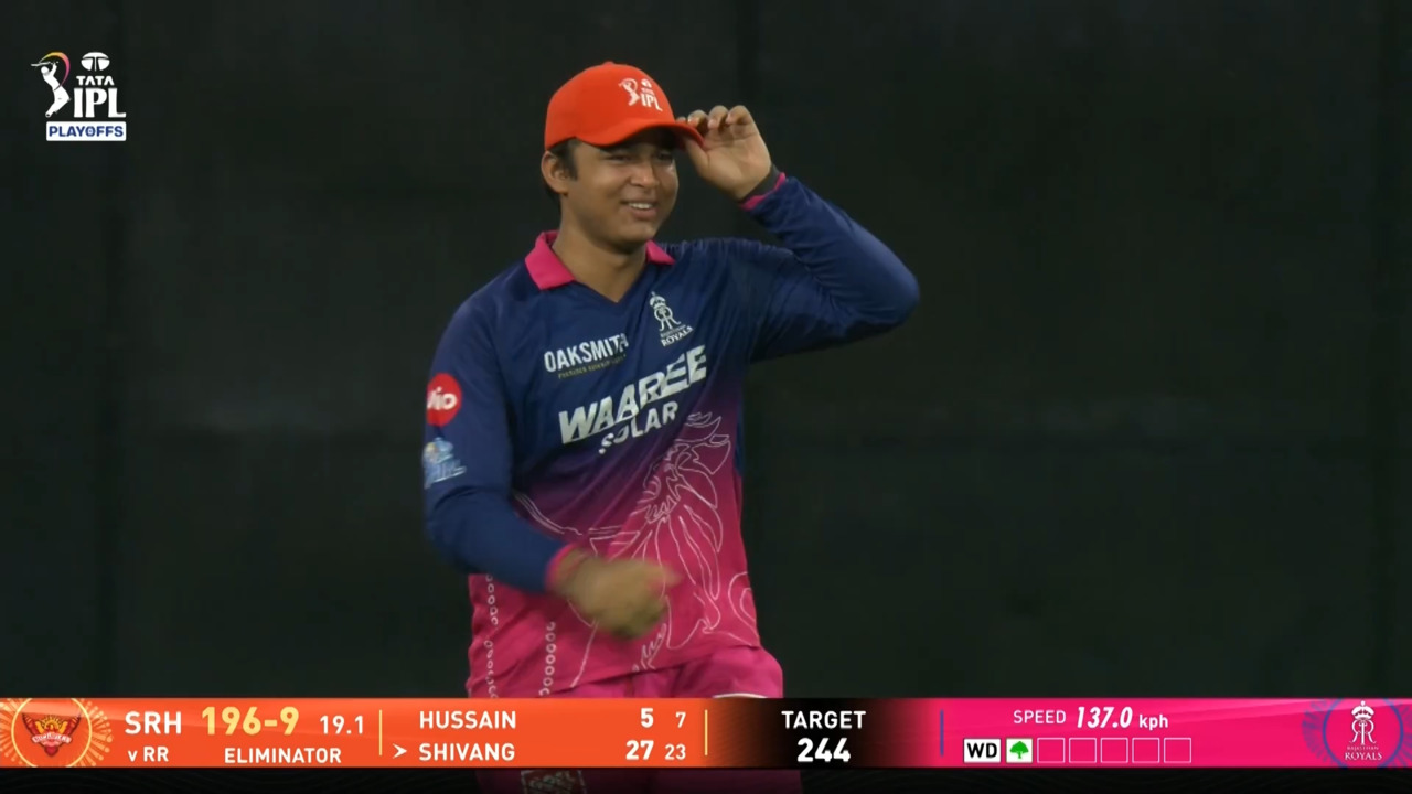 IPL 2026 Eliminator: SRH vs RR - Shivang Kumar Wicket