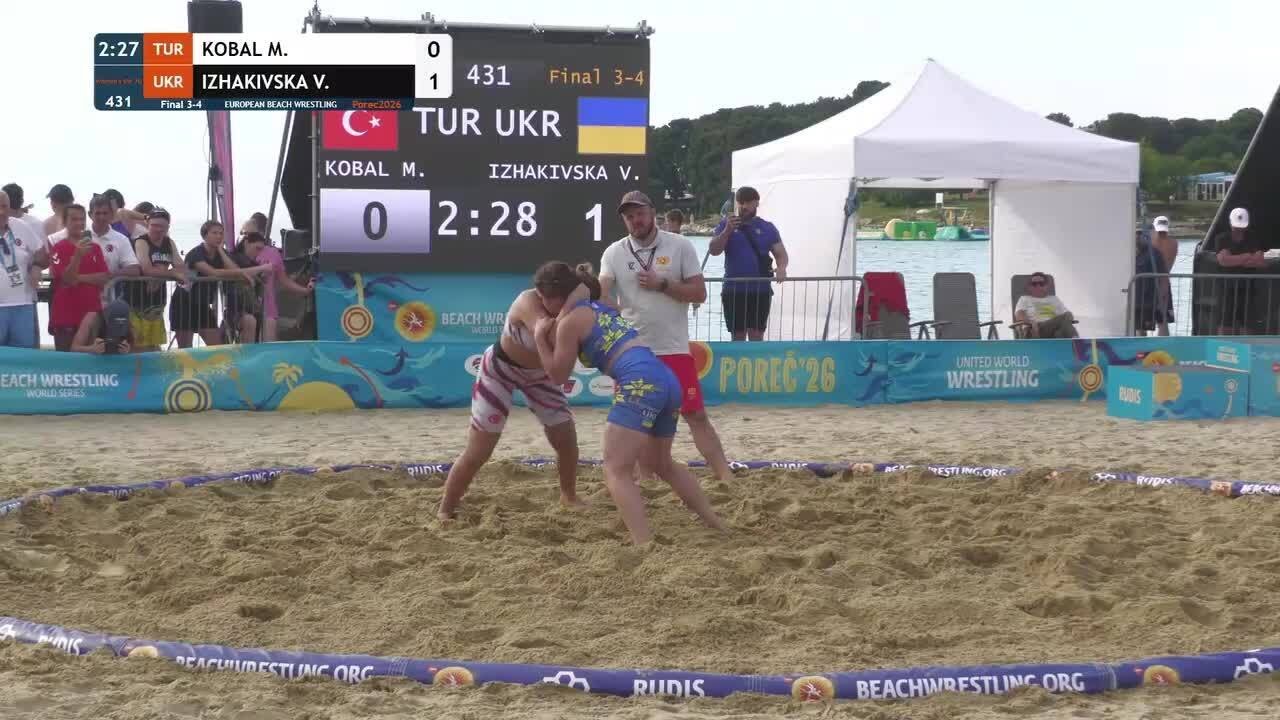 Meliha KOBAL (TUR) vs. Valeriia IZHAKIVSKA (UKR) • Final 3-4 • Women's BW 70Kg background