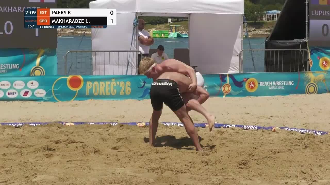 Karl PAERS (EST) vs. Luka MAKHARADZE (GEO) • B | Round 3 • Men's BW 70Kg background