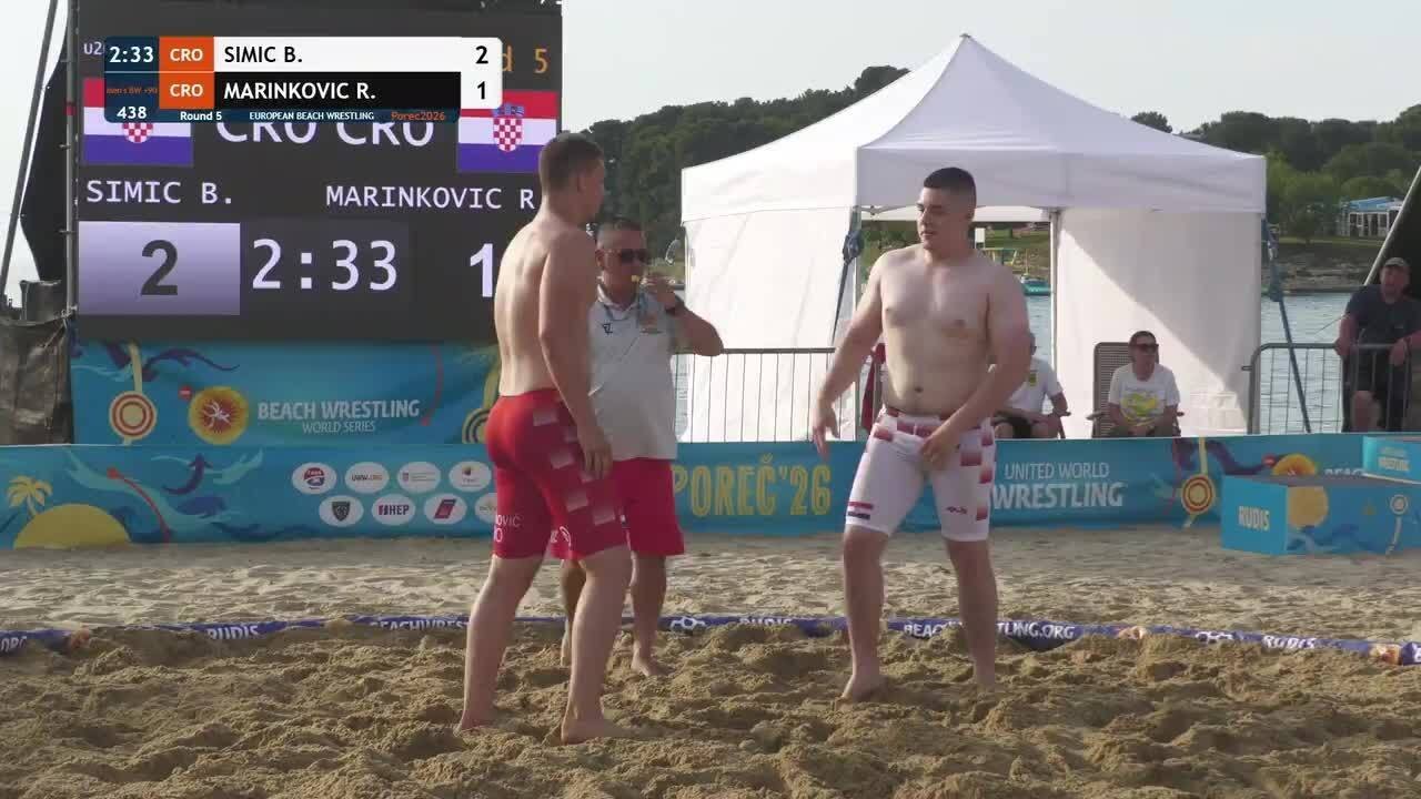 Blago SIMIC (CRO) vs. Roko MARINKOVIC (CRO) • Round 5 • Men's BW +90Kg background
