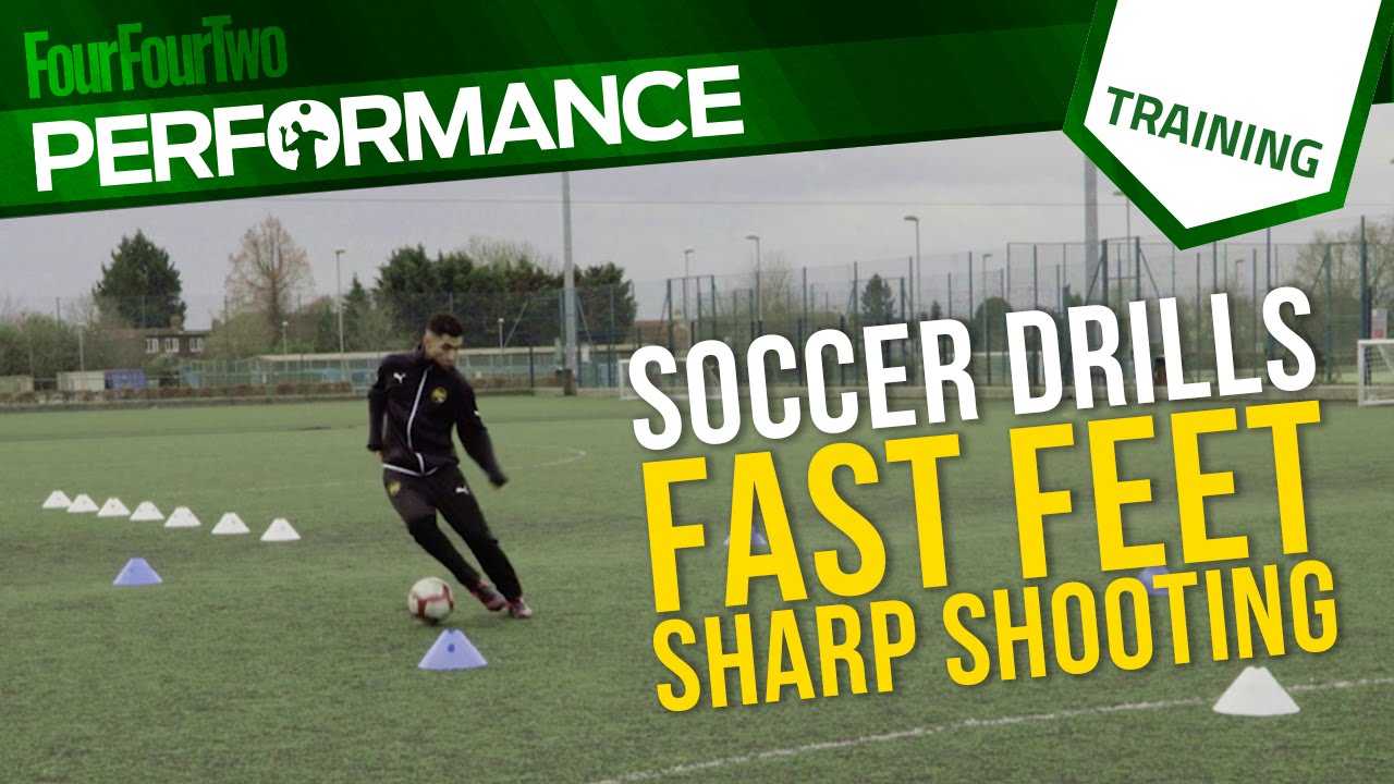 Soccer shooting drill | Fast feet, sharp shooting background