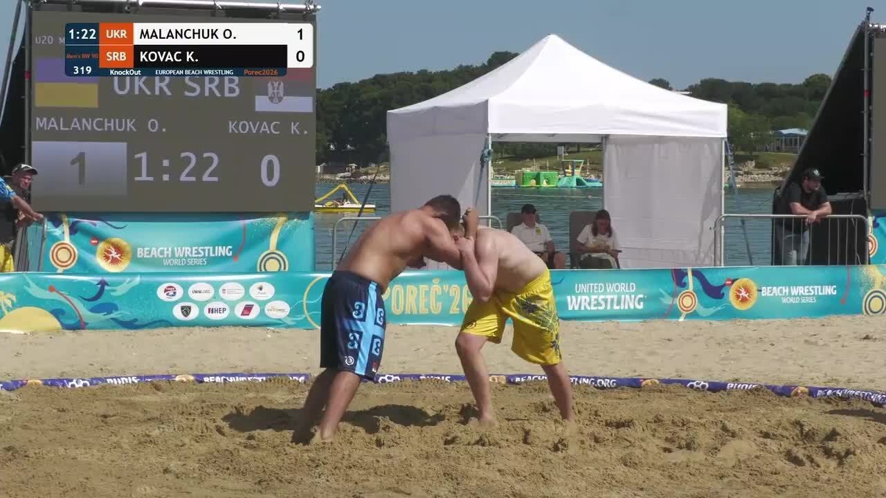 Oleksii MALANCHUK (UKR) vs. Kristian KOVAC (SRB) • KnockOut • Men's BW 90Kg background