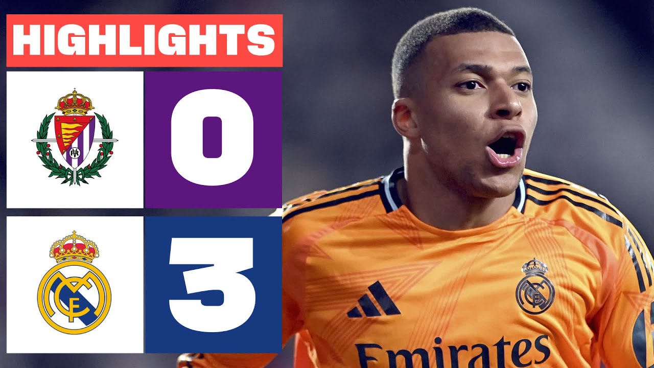 REAL VALLADOLID CF 0 - 3 REAL MADRID I RESUMEN LALIGA EA SPORTS background