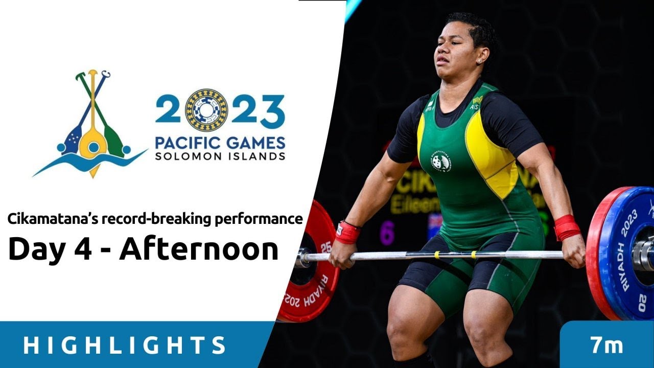 Aussie weightlifter produces record-breaking performance | 2023 Pacific Games background