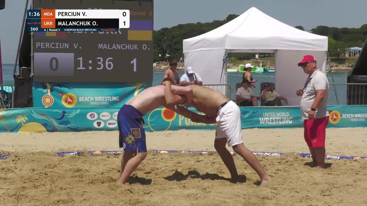 Vitalie PERCIUN (MDA) vs. Oleksii MALANCHUK (UKR) • A | Round 3 • Men's BW 90Kg background