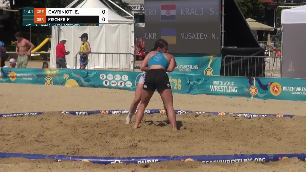 Eleni GAVRINIOTI (GRE) vs. Finja FISCHER (GER) • B | Round 1 • Women's BW 60Kg background