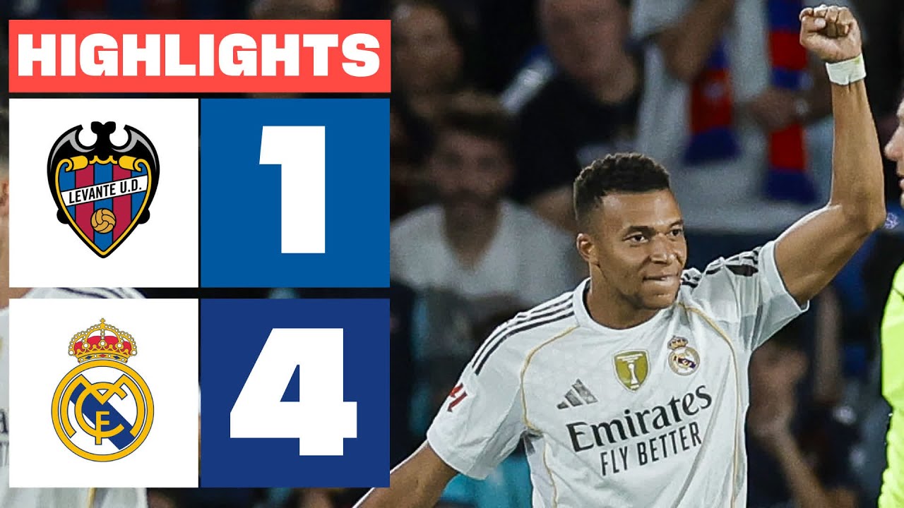 LEVANTE UD 1 - 4 REAL MADRID | RESUMEN LALIGA EA SPORTS background
