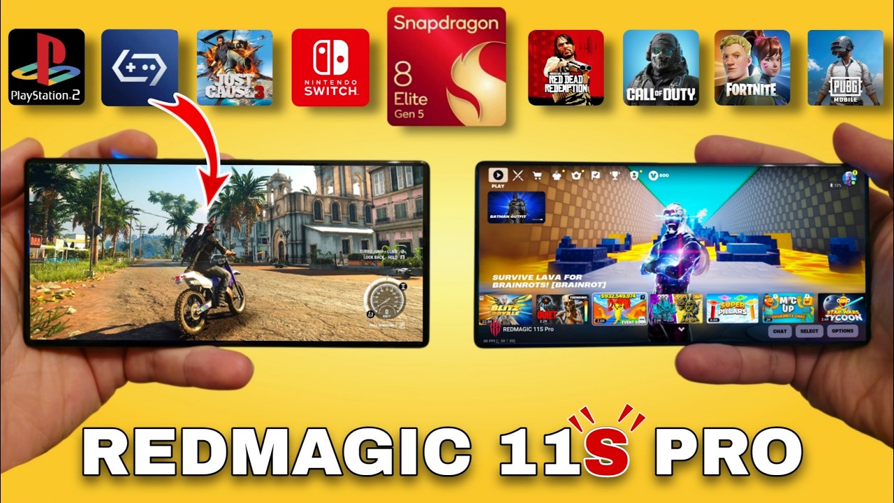 REDMAGIC 11S PRO Gaming Test - Switch Emulator, GameHub, PUBG, Fortnite, COD