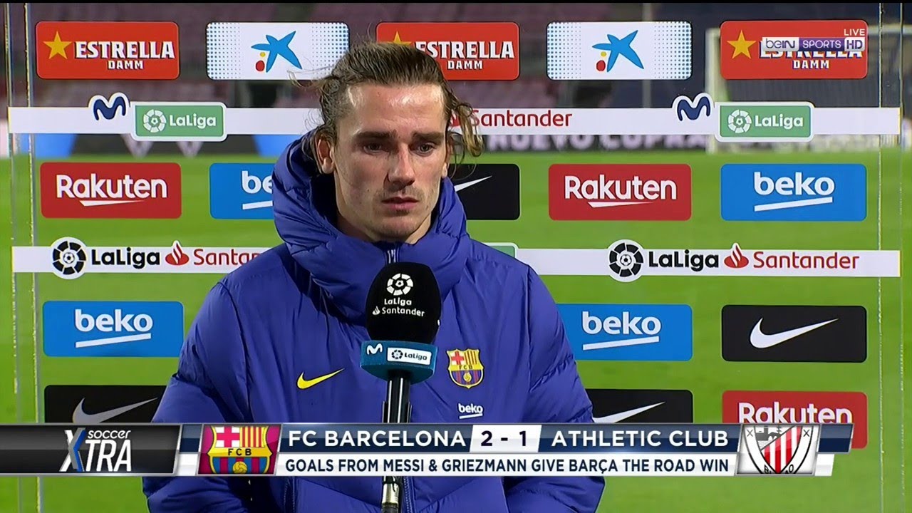 Griezmann: "Messi is a legend, hopefully he stays..." background