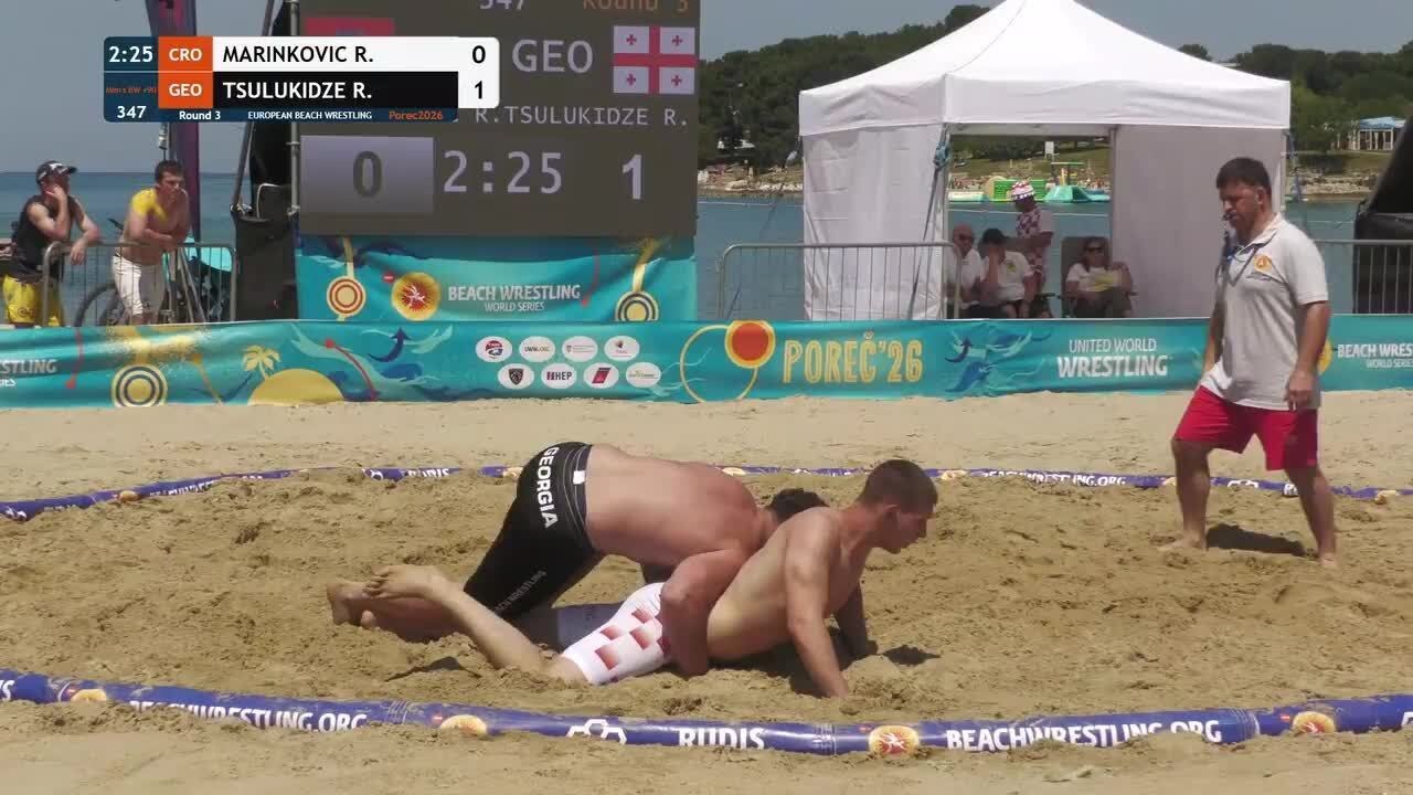 Roko MARINKOVIC (CRO) vs. Rati TSULUKIDZE (GEO) • Round 3 • Men's BW +90Kg background