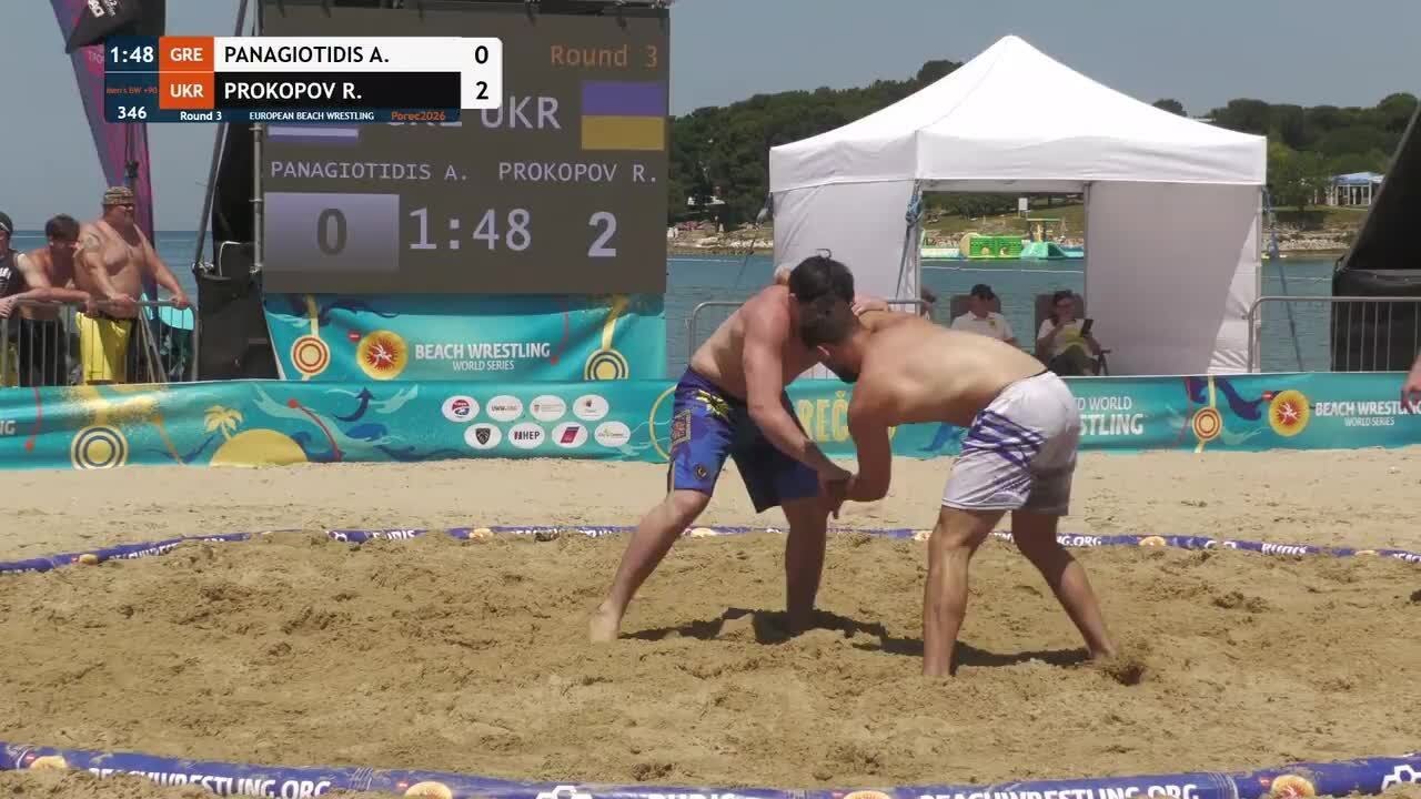 Anastasios PANAGIOTIDIS (GRE) vs. Ruslan PROKOPOV (UKR) • Round 3 • Men's BW +90Kg background
