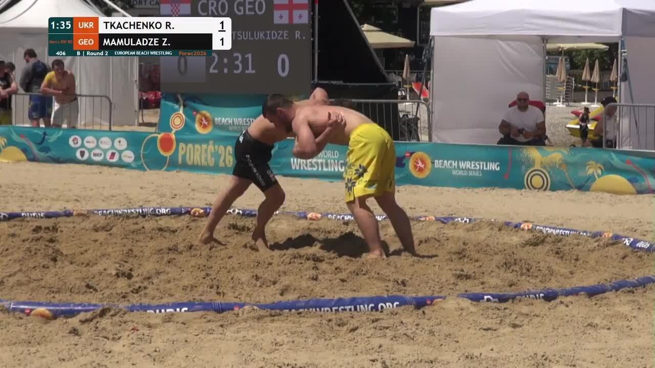 Roman TKACHENKO (UKR) vs. Zurab MAMULADZE (GEO) • B | Round 2 • Men's BW 80Kg background