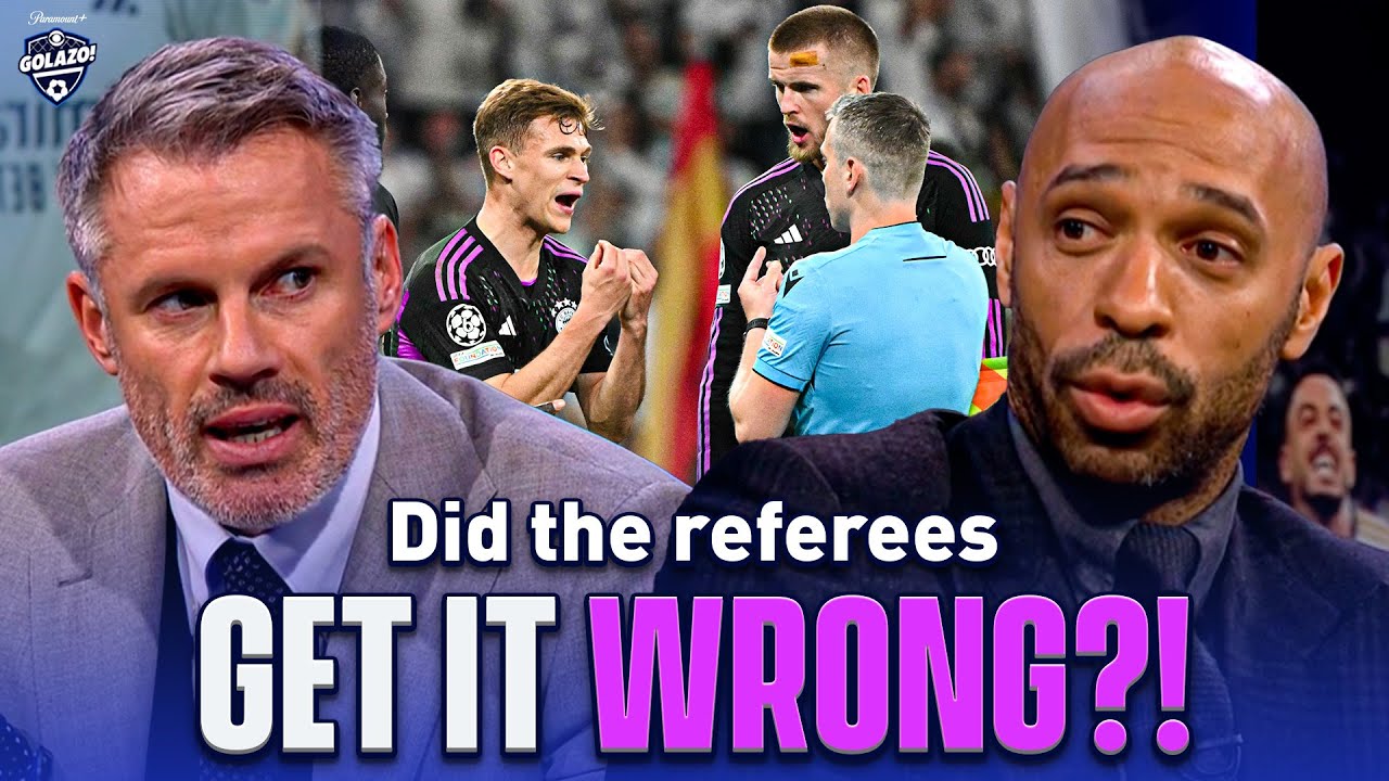 Thierry Henry & Carragher discuss Madrid-Bayern's controversial ending! đł | UCL Today | CBS Sports background