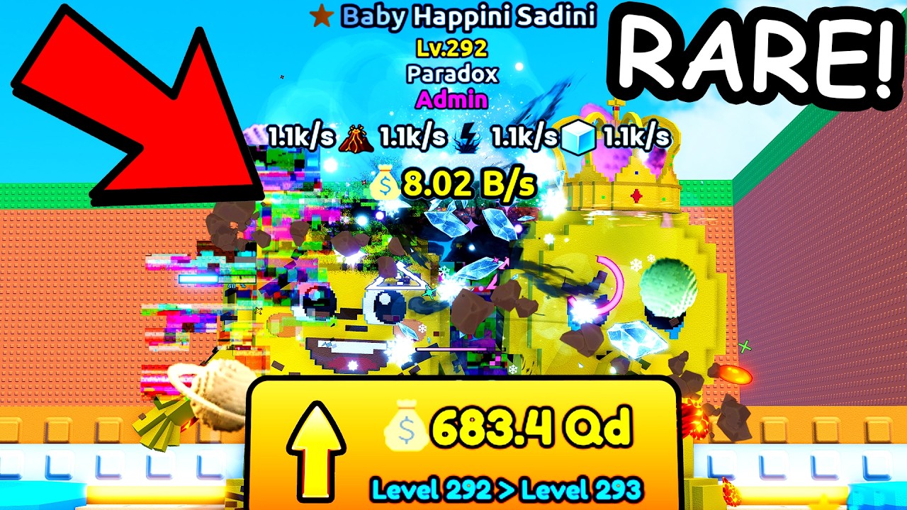 I Got QUAD TRAIT HAPPINI SADINI PARADOX in Escape Tsunami...